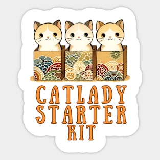 Catlady Starter Kit Sticker